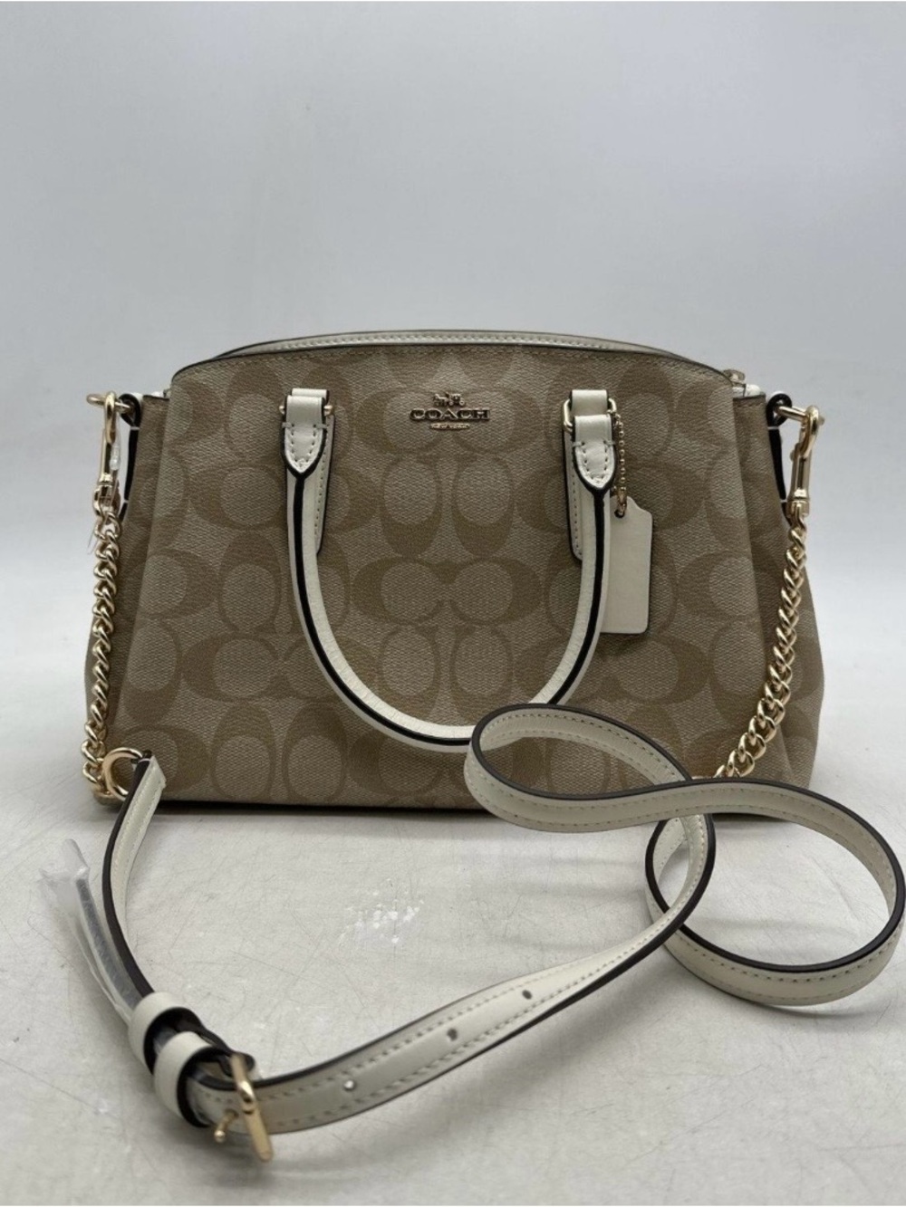 NWT MINI SAGE CARRYALL IN SIGNATURE CANVAS (COACH F29434)